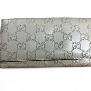 Gucci guccissima cream monogram leather